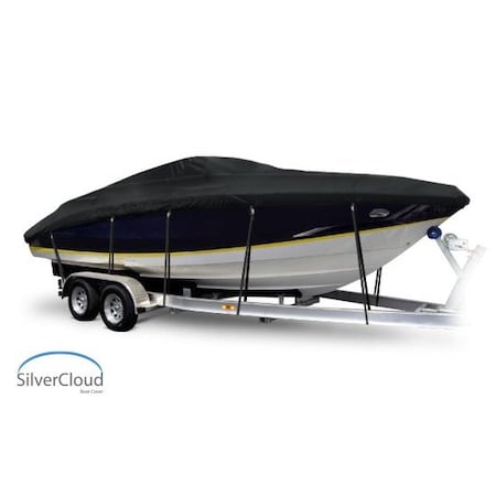 Eevelle Boat Cover CUDDY CABIN Inboard Fits 30ft 6in L up to 120in W Black SCVCDY30120-BLK